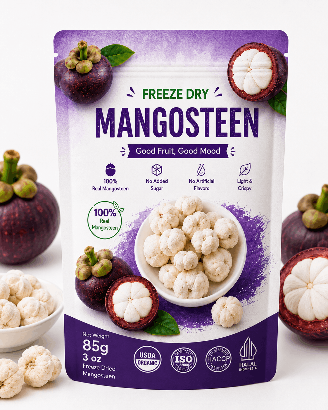 Mangosteen Chips Freeze Dry