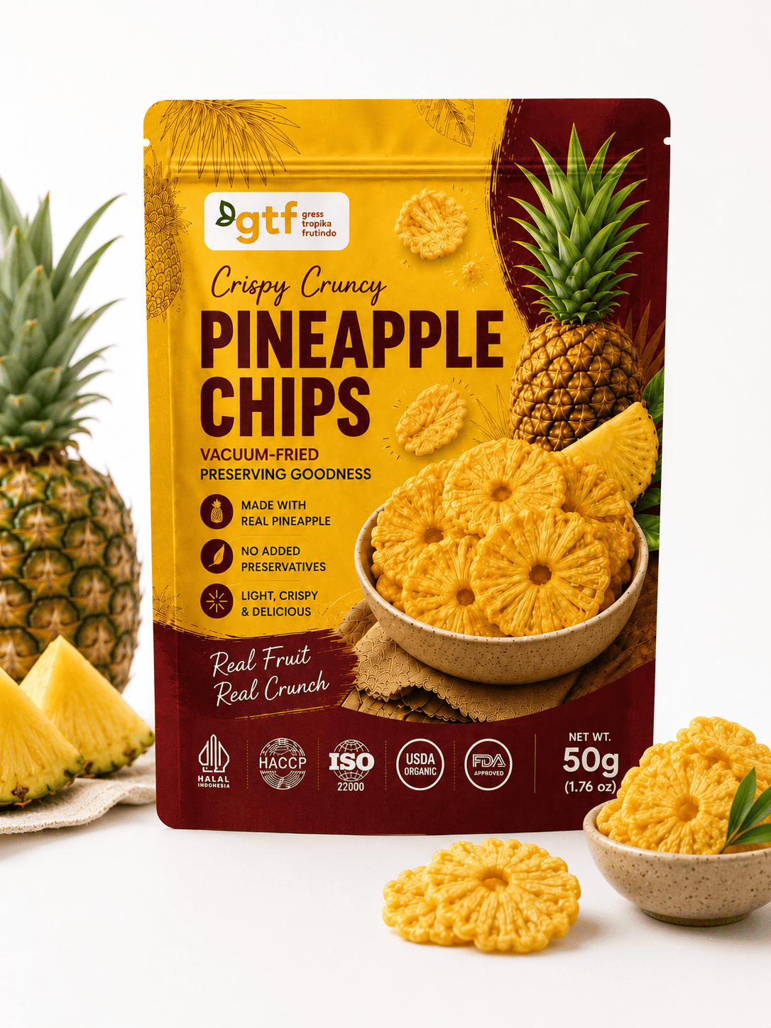 Pineapple Chips Vacuum Fry