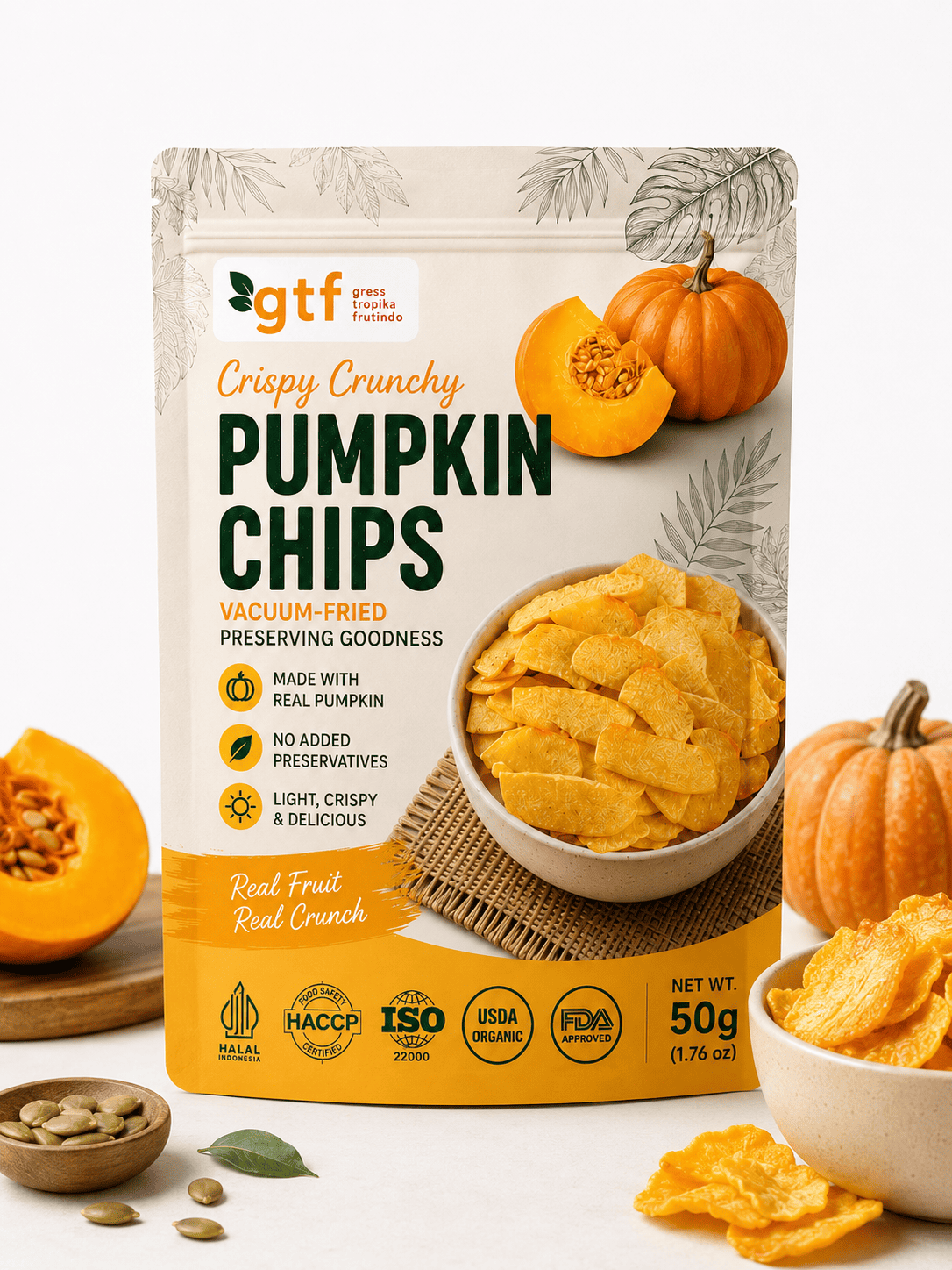 Pumpkin Chips Vacuum Fry